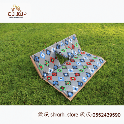 طقم مساند ظهر رصاصي غامق يتسع لـ 8 اشخاص