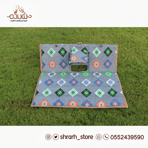 طقم مساند ظهر رصاصي فاتح يتسع لـ 8 اشخاص