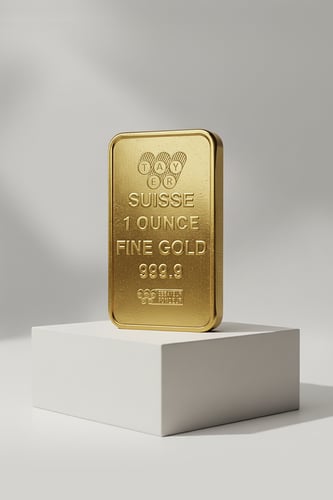 سبيكة ذهب صافي واحد أونصة (31.1 جرام) عيار 24 قيرا...