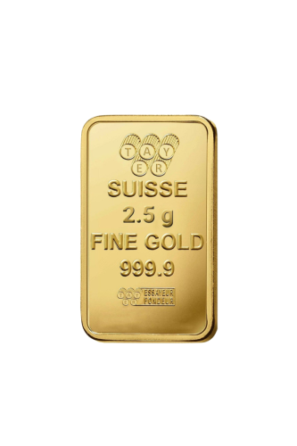 سبيكة ذهب صافي 2.5 جرام عيار 24 قيراط