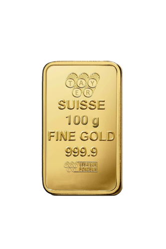 سبيكة ذهب صافي 100 جرام عيار 24 قيراط