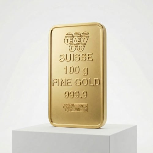 سبيكة ذهب صافي 100 جرام عيار 24 قيراط