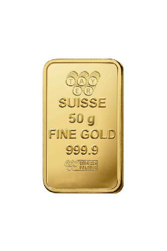 سبيكة ذهب صافي 50 جرام عيار 24 قيراط