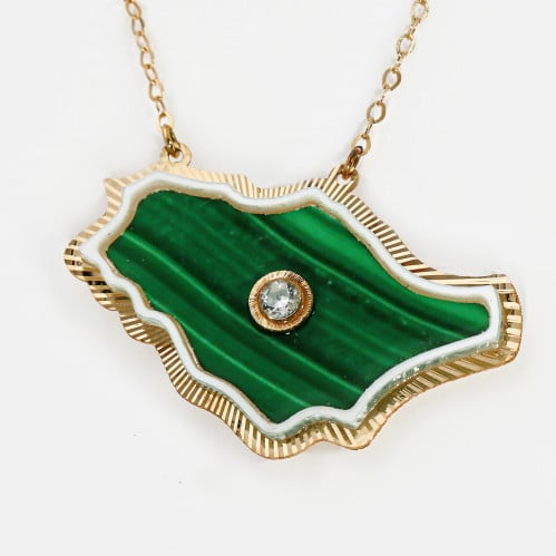 سلسال ناعم ذهب (خريطة السعودية) عيار 18 قيراط