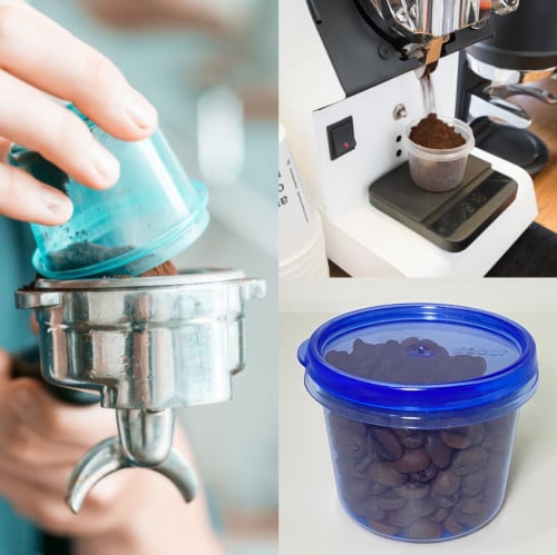 كأس قياس البن مقاس 58mm بلاستك مع غطاء 75ml decor...