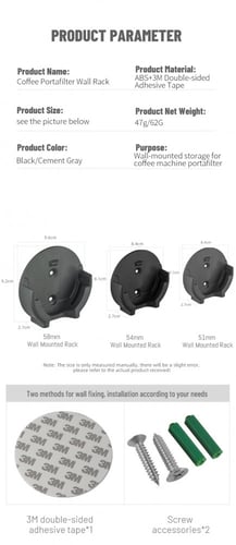 حامل البورتافلتر الجداري ل بريفيل والمكائن الاحترا...