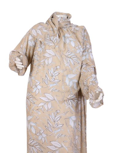 شرشف صلاة بيج وابيض مشجر