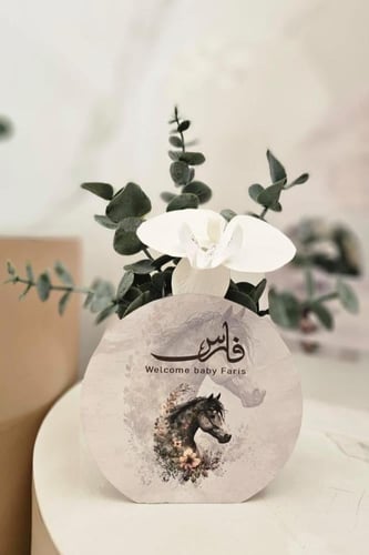 6 فازات أكريلك طاولة - الثيم حسب الطلب