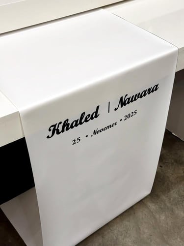 بانر طاولة الخطوبة "بصمة الحب"