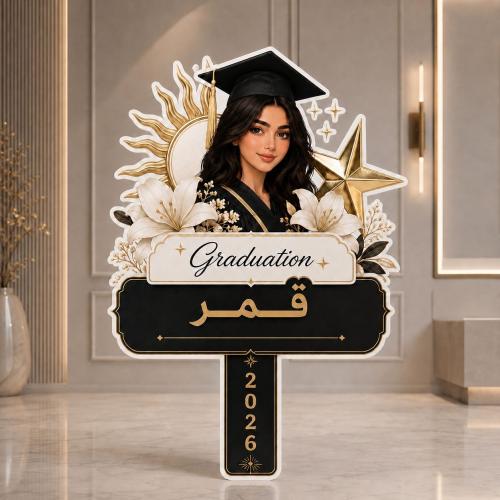لوحة تخرج مخصصة بالاسم والصورة