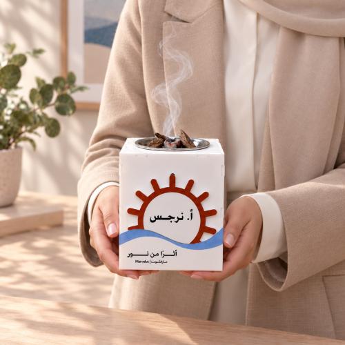 مبخرة يوم المعلم مخصصة بالاسم – هدية أنيقة للمعلم والمعلمة