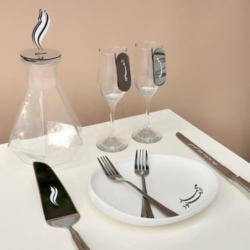 طقم خطوبة "أناقة الخلود" ( فضي )