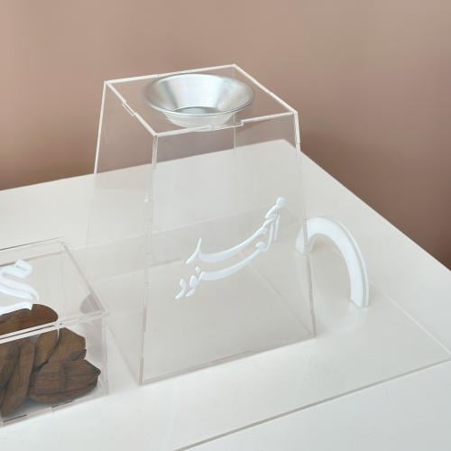 طقم مبخرة الشفافية الهرمي