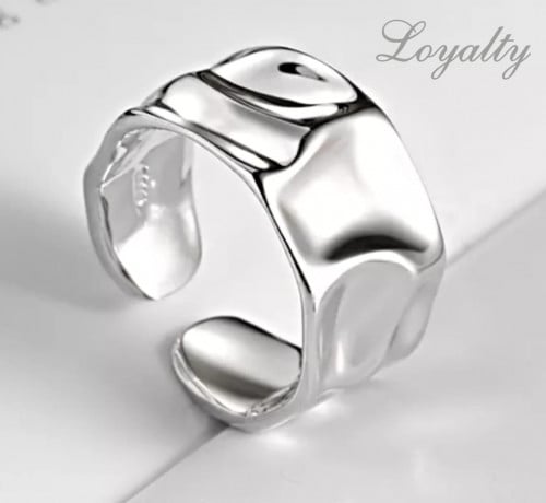 خاتم فضي فضه عيار 925 مطلي