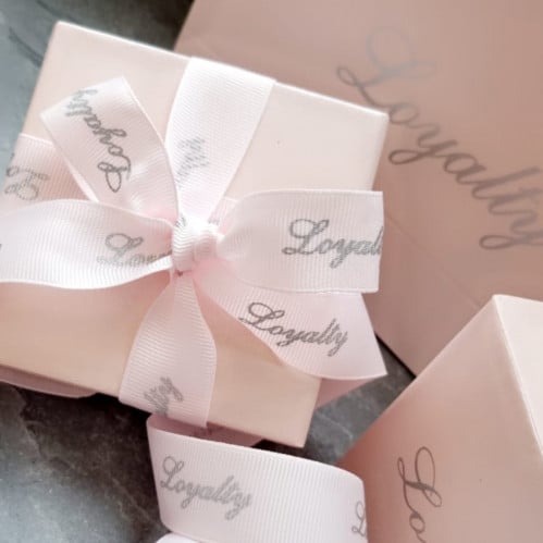 Loyalty strip packaging with a bag and store card