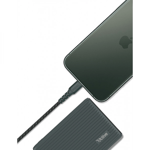 كيبل آيفون من اكتيف قماشي -معتمد من ابل ضمان 5 سني...