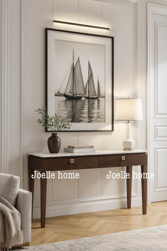 مدخل خشب مقاس 140*45 سم ارتفاع 90 سم ، رخام تركي