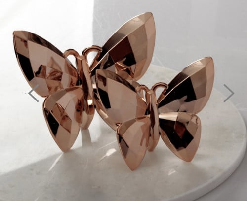 تحفة فراشة لون روز قولد