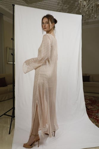 ORO PINK & METTALIC DRESS COVER UP