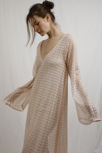 ORO PINK & METTALIC DRESS COVER UP