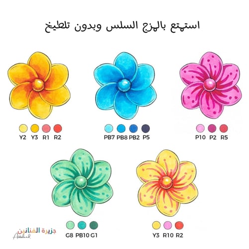 24 لون أساسي + قلم دمج + حقيبة - ماركر كحولي Ohuhu...