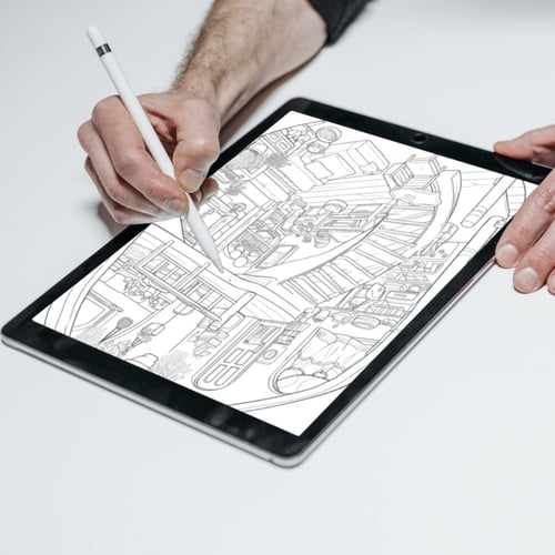 تلوين رقمي: تدرب على تلوين التفاصيل - تلوين داخل ا...