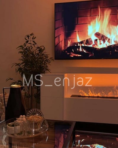 ديكور خشبي مع جهاز البخار