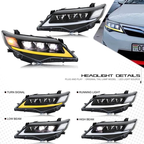 شمعات كامري 2012 - 2015 ليد 3 عدسات و رمش