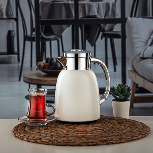 ترمس المرجان باللونين البيج والفضي