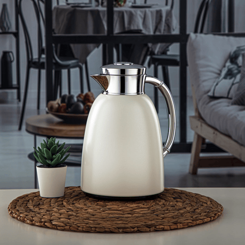 ترمس المرجان باللونين البيج والفضي