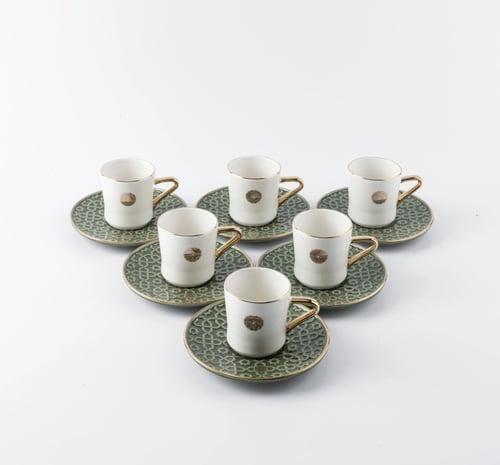 طقم 6 أكواب قهوة تركية من روزيت