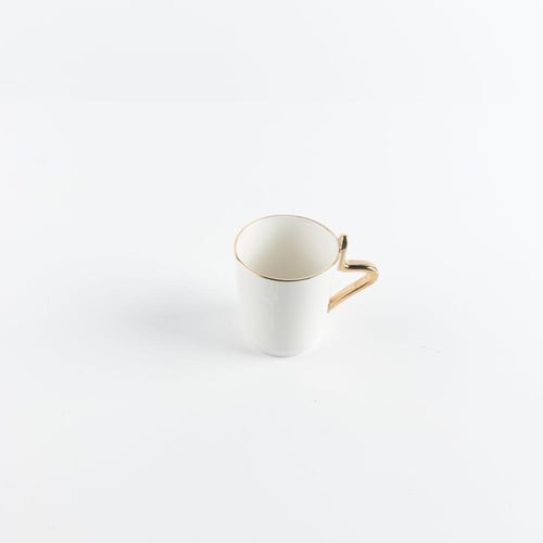 طقم القهوة التركية من مجموعة لقاء - بيج و ذهبي