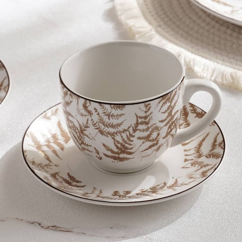 طقم سفرة أبيض بنقوش (30 قطعة)