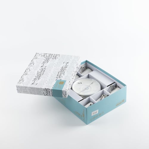 طقم القهوة التركية من مجموعة لقاء - أبيض لؤلؤي و ف...