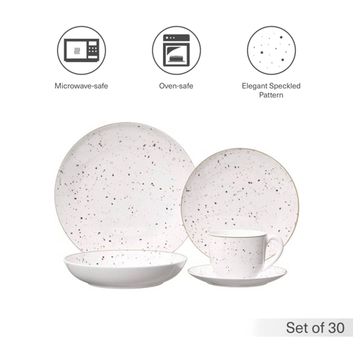 طقم سفرة بنقوش جميلة (30 قطعة)