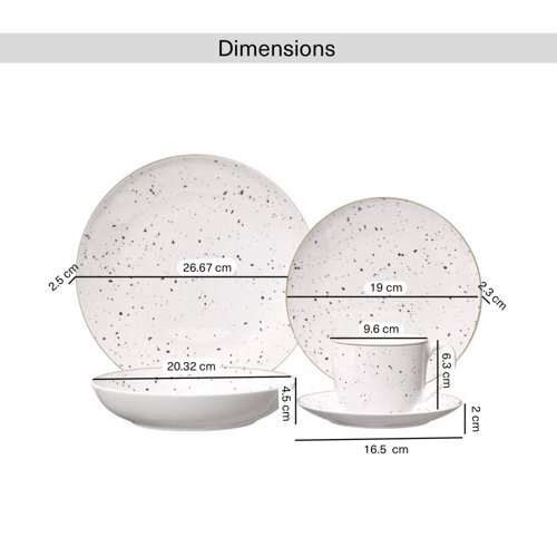 طقم سفرة بنقوش جميلة (30 قطعة)