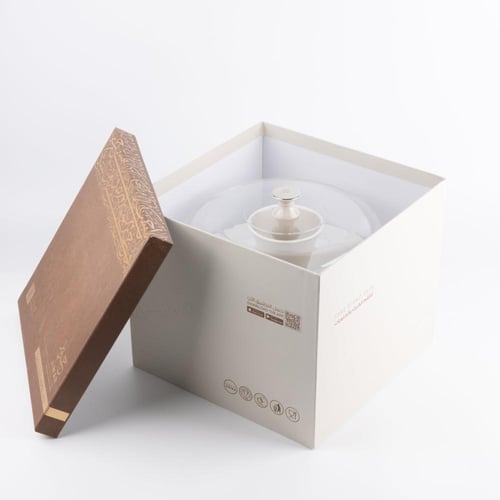 طقم تقديم الكيك 9 قطع من مجموعة جوار - بيج وذهبي