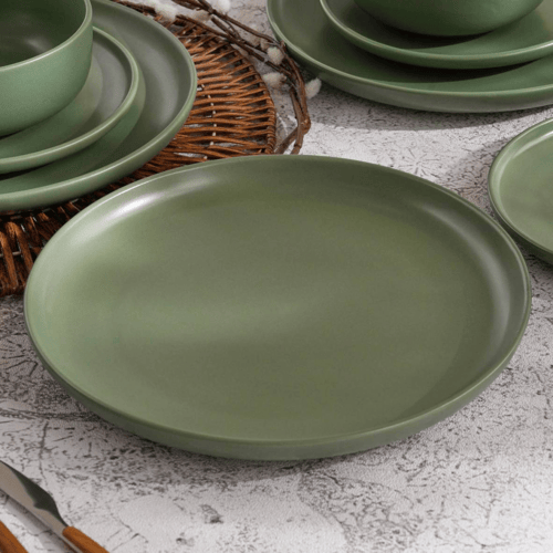 طقم سفرة من الخزف الحجري (12 قطعة)