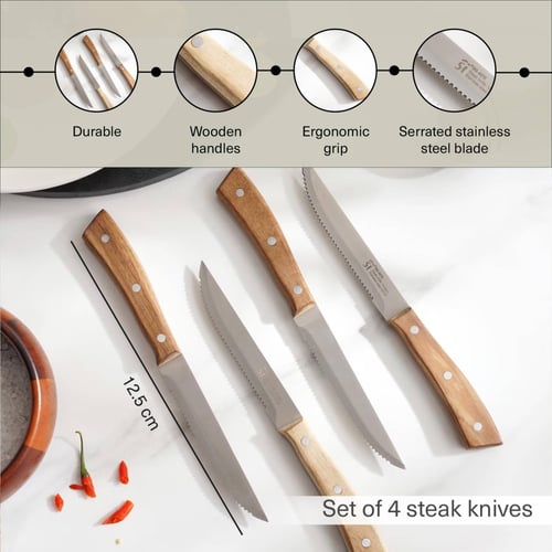 طقم 4 سكاكين ستيك