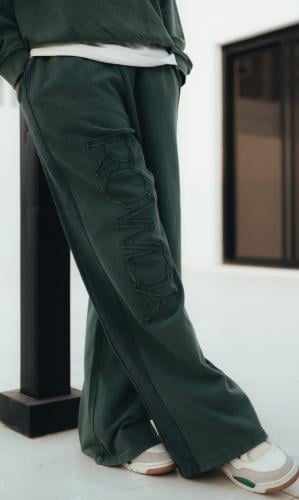 WASHED GREEN OVERSIZE PANTS
