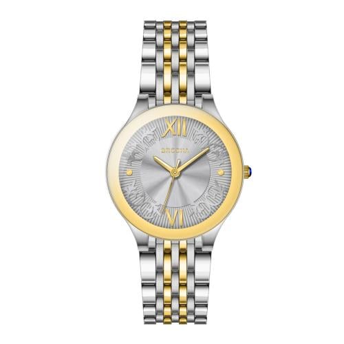 ساعة BROSHA نسائي مينا رمادي