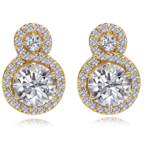 حلق سهرة زركون بتصميم دائري انيق منوع