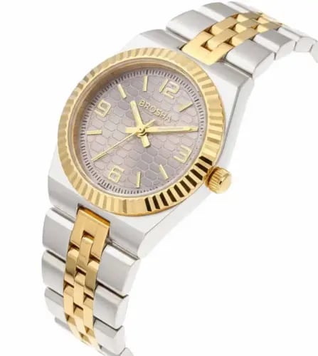 ساعة BROSHA نسائي مينا رمادي