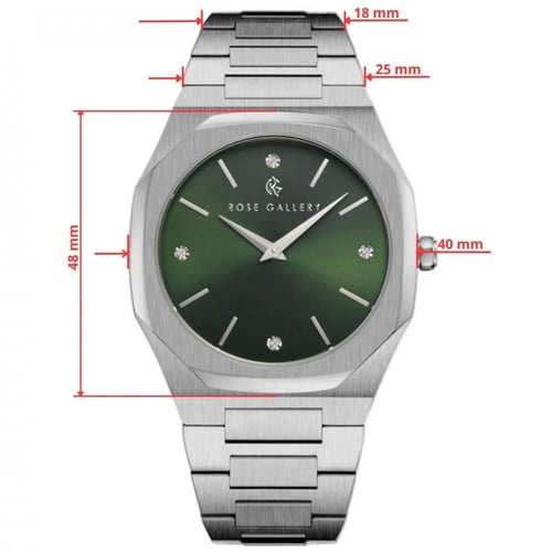 ساعة ماوتن الرجالية الفاخرة استيل اخضر