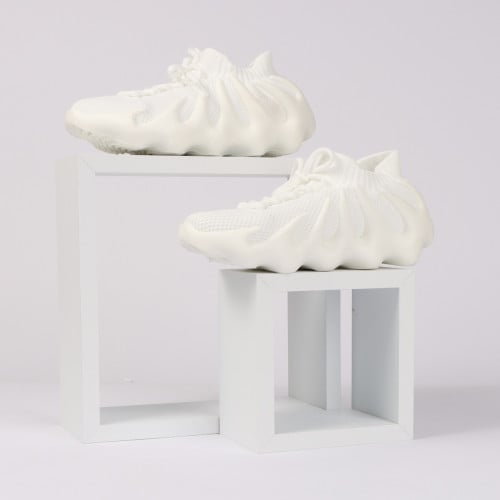 حذاء كاجوال رجالي ثنائي الخامة ابيض