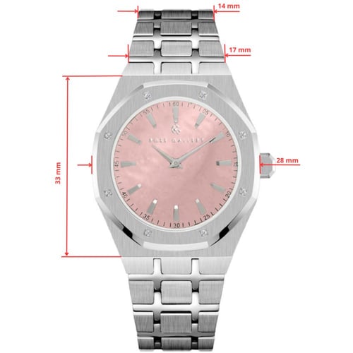 ساعة كاريزما النسائية الفاخرة استيل وردي