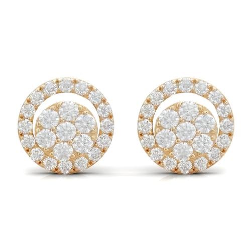 حلق القمر ناعم زركون ذهبي