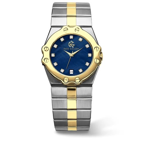 ساعة ليجيند النسائية استيل مكس ازرق