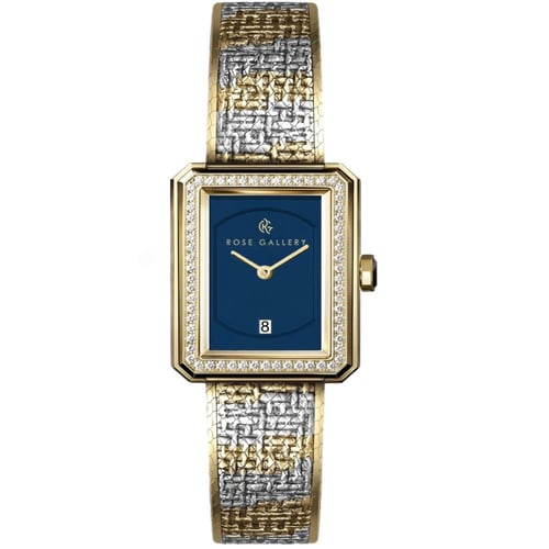 ساعة اتراكشن النسائية الفاخرة استيل مكس ازرق