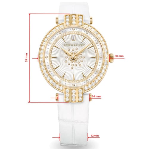 ساعة بريمير الجلدية الفاخرة ذهبي ابيض